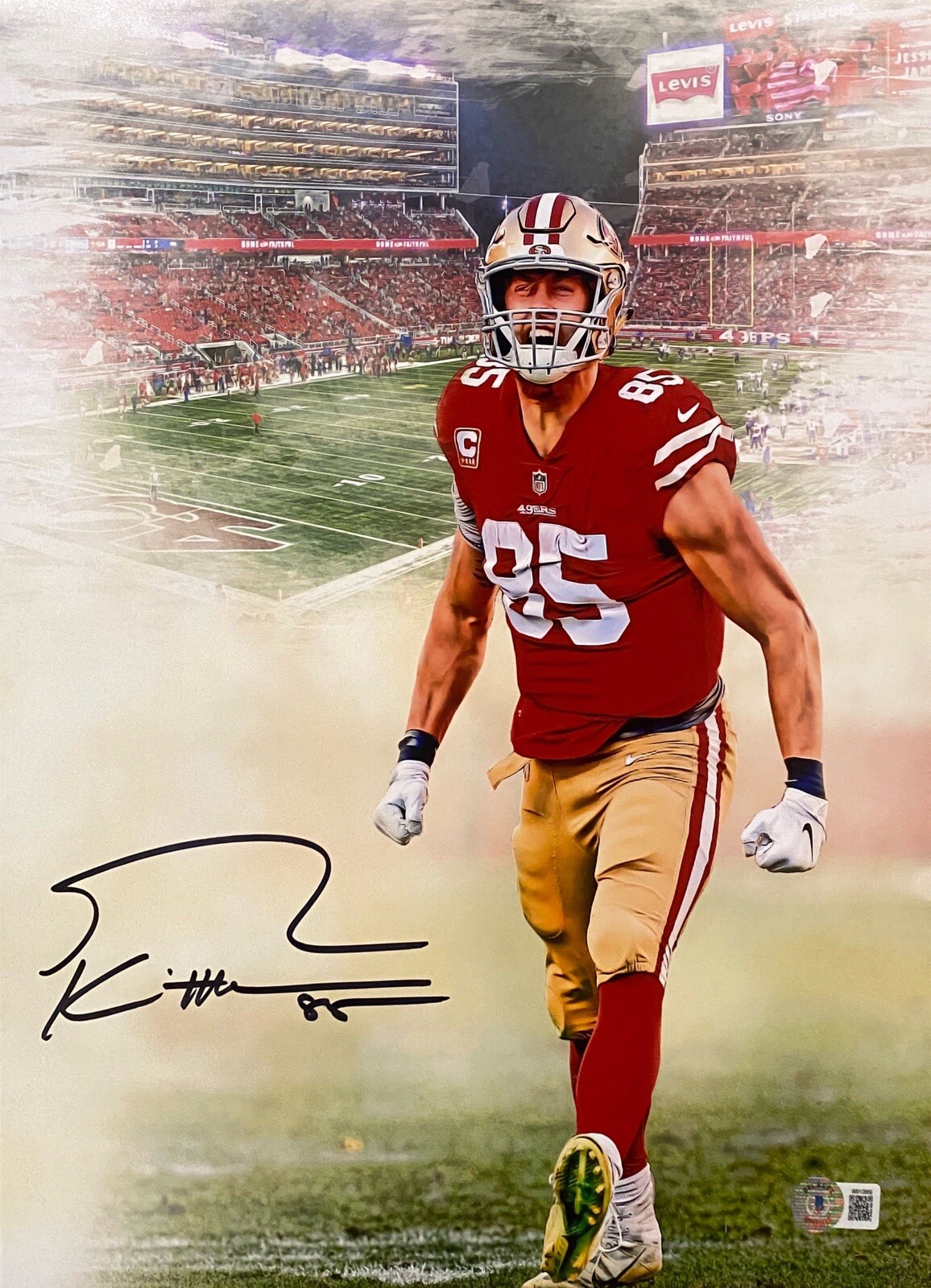 George Kittle Autographed Signed San Francisco 49ers 11X14 PHOTO BECKETT COA W910889 