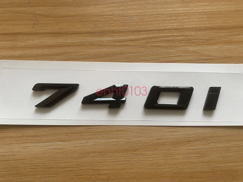 Insignia trasera emblema maletero letras ABS negro brillante 3D 740i para BMW 2017-2022 740i Foto 3 de 4