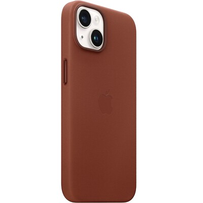 Original Apple Leather Leder Case Cover MPP73ZM/A iPhone 14 Umber Braun