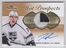 2013 13-14 Fleer Showcase #196 Tanner Pearson Jersey Autograph 69/375 RC Rookie