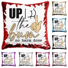 Valentine Sequin Pillow Christmas Birthday Magic Reveal Gift Present Up The Bum