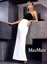 1999 Max Mara Carolyn Murphy in column dress fashion 1-page MAGAZINE AD