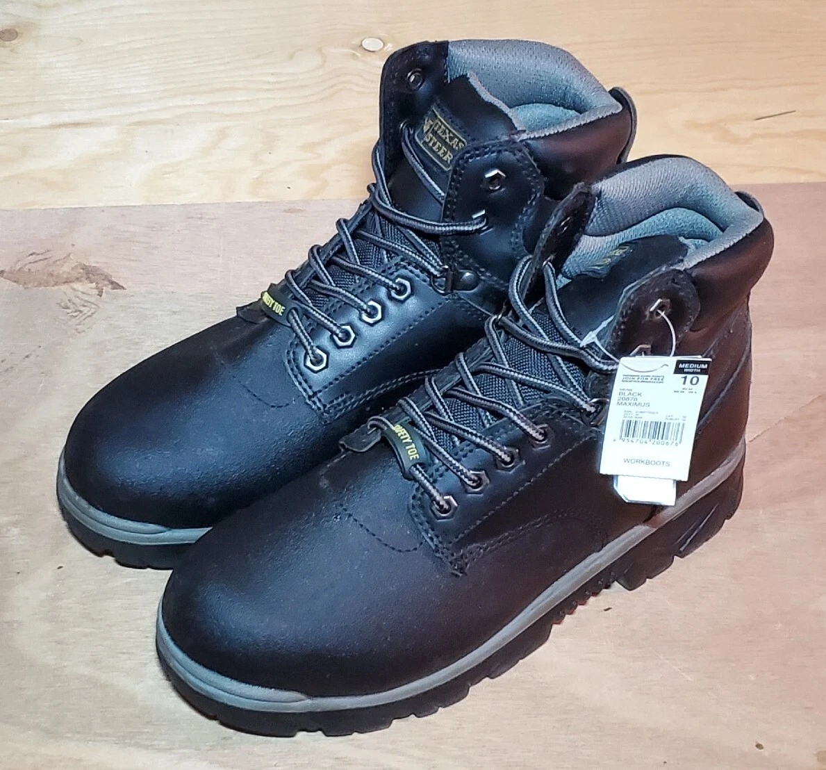 Texas Steer Steel Toes Insulated Boots Men\'s Size 6.5 Texas Steer Steel Toes Insulated Boots Men main image 3