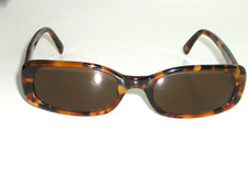 VUARNET Px FRANCE REF. 602 SLEEK BROWN CRYSTAL TORT RECTANGULAR SUNGLASSES MINT