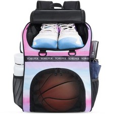 Basketball Bag Large Basketball Backpack with Shoe Compartment and Ball Holde...