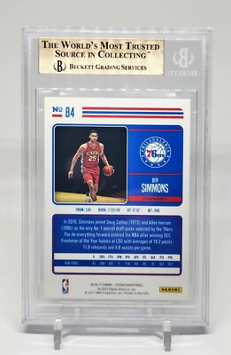 Ben Simmons 2016-17 Panini Studio Rookies RC #84 BGS 9.5 GEM MINT 