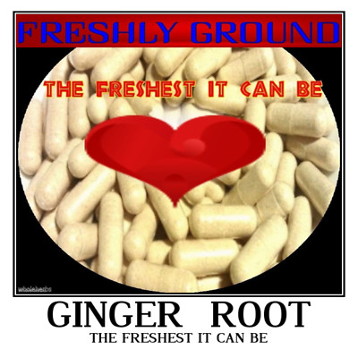GINGER ROOT Fresh Ground Powder The Freshest It Can Be 100 V Capsules