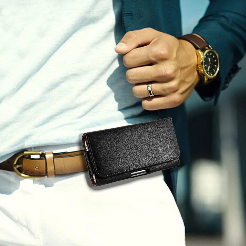 Horizontal Leather Pouch Belt Clip Holster Case For Apple iPhone 6/6s Plus - Image 4 of 4