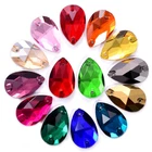 Teardrop Colour Glass Rhinestone Sew On Crystal Jewels Flatback Beads