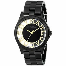 Marc By Marc Jacobs  Women's 'Henry' Black Stainless Steel Watch MBM3255