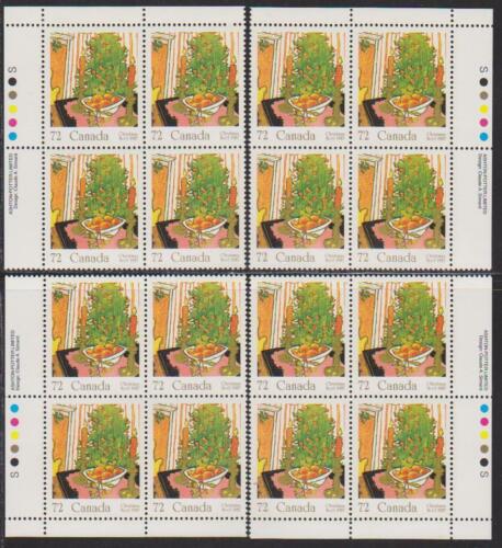 1987 Canada SC# 1150 Christmas Tree - Set of 4 Plate Blocks M-NH Lot# 1920 - Picture 1 of 1