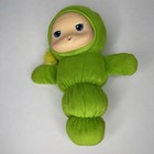 Hasbro Playskool Glo Worm Lullaby Glow Worm 10" Green Soft plush Light Up Works!