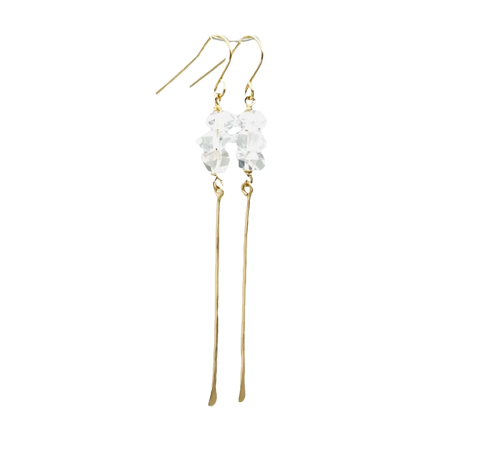 Pendientes de Moda enchapado en oro Amarillo de Cuarzo