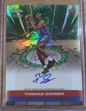 Thomas Sorber 2025-26 Topps Chrome Green Refractor Autograph Issue RC SP /99