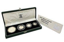 1997 SILVER Proof BRITANNIA Collection 4 COIN Set Silver + COA + BOX (B044)