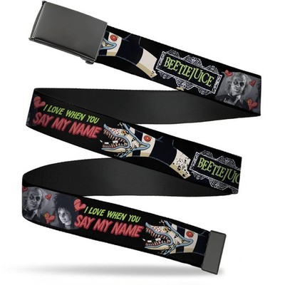 Adjustable Belt, Clamp Buckle, Cut-to-Fit, Beetlejuice I Love When Y (US IMPORT)
