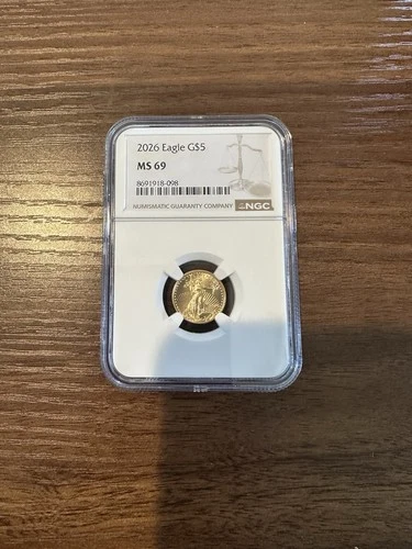 U.S. Mint American Eagle Gold G$5 2026 NGC MS 69 Business Strike Bullion Coin