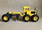 Vintage TONKA Yellow Metal Road Grader Plow Tractor Truck
