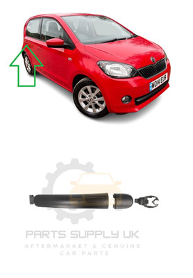 NEU FÜR SKODA CITIGO 2011-2019 TÜRGRIFF HINTEN AUSSEN RECHTS ZUM LACKIEREN