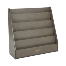 Streamline Single-Sided Book Display with Storage, Classroom Bookshelf, Grey ...