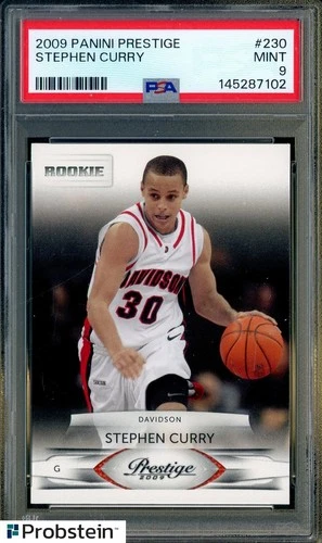2009 Panini Prestige #230 Stephen Curry Golden State Warriors RC Rookie PSA 9