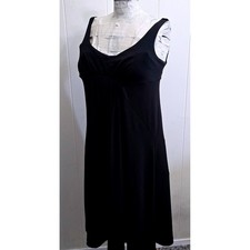 Cabi Black Midi Dress Size M Sleeveless V Neck Career Little Black Dress Party