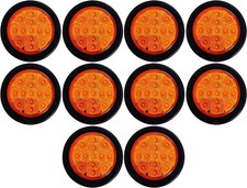 2.5 Round 13 Led Redamber Light Truck Trailer Side Marker Clearance Grommet