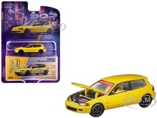 HONDA CIVIC EG6 RHD YELLOW "VANCOUVER 2026 ED."  1/64 DIECAST BY POP RACE PRB004
