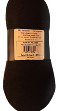 6 Pack Ladies/Womans No Show Liner Socks Size 9-11 All Black