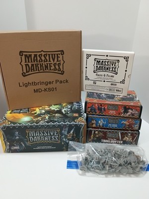 Lot Of Massive Darkness Board Game Base & Expansions C-Mon Complete!!!! 
