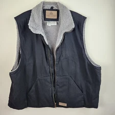 BootDaddy Conceal Carry Vest Mens Sz 3XL Black Cotton Canvas sherpa lined warm