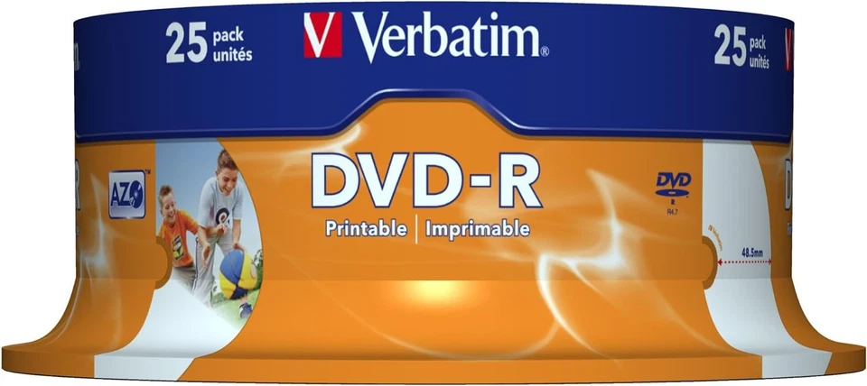 Verbatim 43538 16x Wide Printable DVD-R - Spindle 25 Pack 1 sp (DVD) (UK IMPORT) - Image 3 of 4