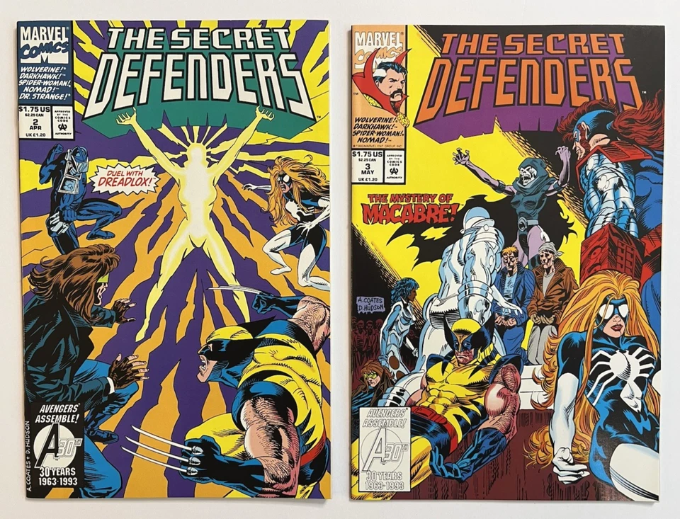 THE SECRET DEFENDERS #1-24 (EXCL #8 20 21) LOT OF 21 BOOKS! - MARVEL 1993 - VG - Image 3 of 4