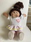 Coleco 1984 Cabbage Patch Kid Girl Brown Eyes Brown Single Ponytail Head Mold 3