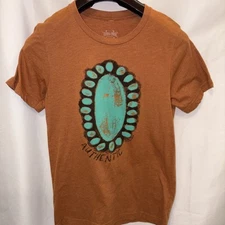 Texas True Threads T-Shirt Women’s Medium Turquoise Medallion Authentic Graphic