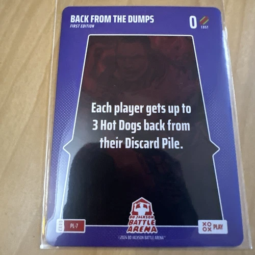 Bo Jackson Battle Arena BACK FROM THE DUMPS- SSP Play Card #PL-7 Highly Sought!