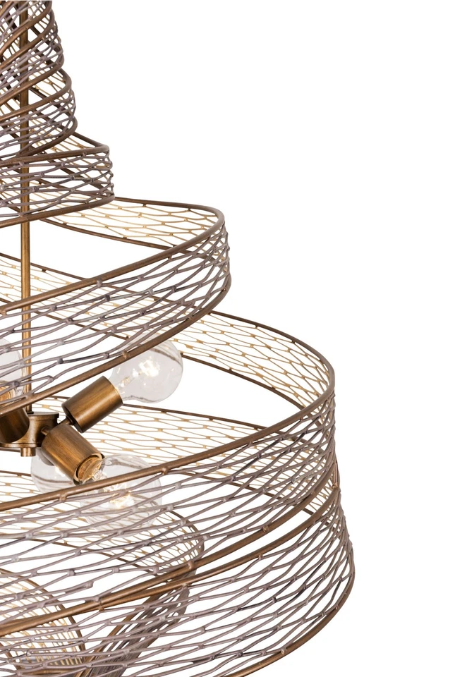 Araña abstracta Varaluz 240P06 Flow 6 luces 26"W - plateada Foto 2 de 4