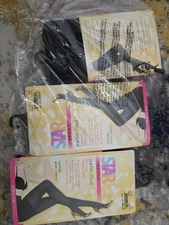 Set Of 2 Spanx Star Power Center-Stage Size C Ribbed Row Shaping Tights Black