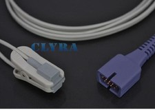 Nellcor Spo2 Sensor Adult Ear Clip Pulse Oximetry Probe 3M 10Ft 9Pin Compatible
