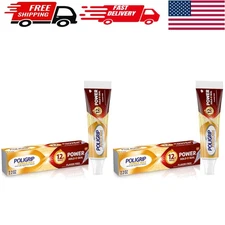 2.2 oz Tube Poligrip Power Max Denture Adhesive - Comfort & Seal Without Flavor
