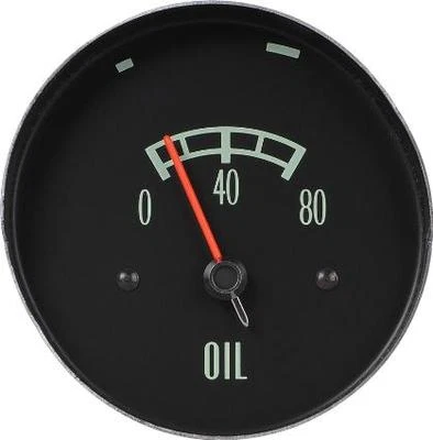 1965-1967 Corvette Oil Pressure Press Gauge 80 PSI C2 Licensed Reproduction NEW - Image 1 of 4