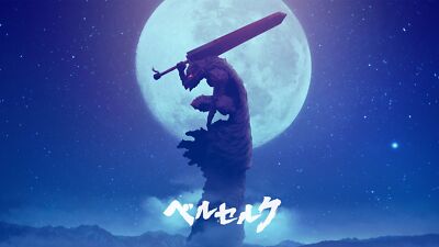 Anime berserk guts sword moon night fantasy art CCG Gaming Mat Desk
