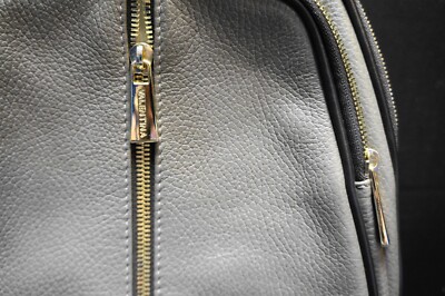 Valentina Italian Genuine Leather Backpack Purse in Taupe Beige - Made in Italy Valentina Italian Genuine Pebbled Leather Sling Backpack  main image 2