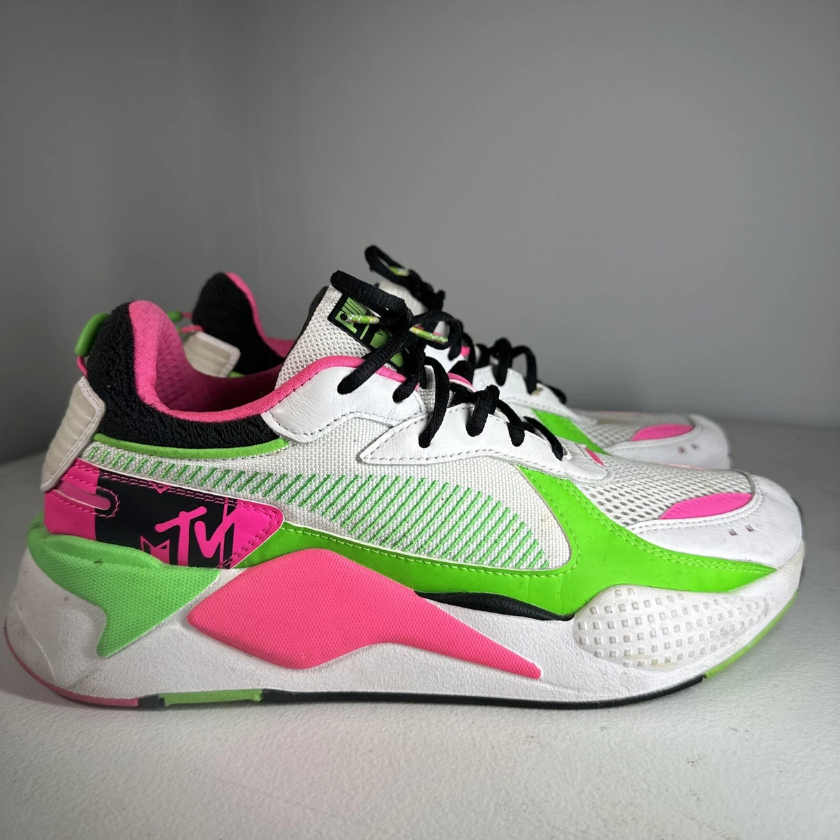 Puma MTV x RS-X Tracks Bold Mens 10 sneakers green pink Puma RS-X Tracks x MTV Bold | 370408-01 | Men main image 2