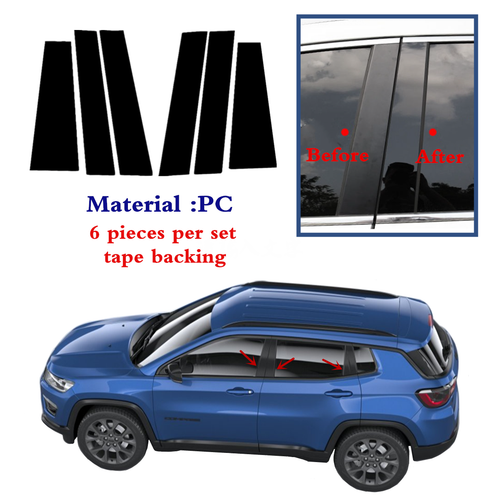 Di-Noc Carbon Fiber Pillar Posts For Jaguar XF 09-15 6pc Set Door Trim Cover Kit - Foto 3