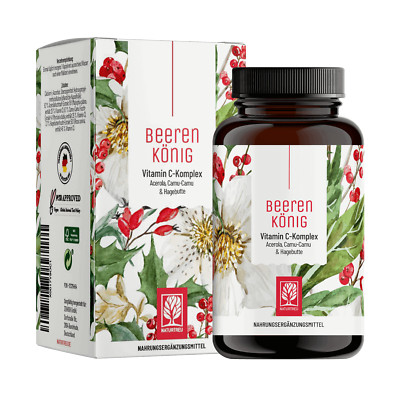 Beerenkönig Vitamin C Komplex hochdosiert Acerola Hagebutte Camu Camu NATURTREU 