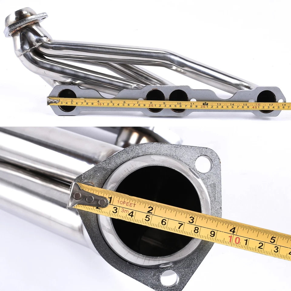 Cabezales de escape de acero inoxidable para camión Chevy GMC 88-97 5,0 L/5,7 L 305 350 V8 Foto 4 de 4