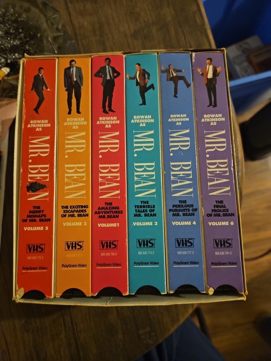 Mr. Bean Set of 7 VHS Tapes. Volumes 1-6 Plus Volume 8