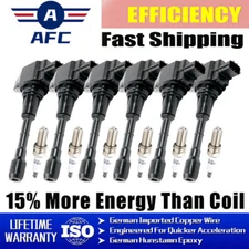 6 Spark plugs + Ignition coils packs fits Nissan Maxima Infiniti 3.5  UF550 OEM