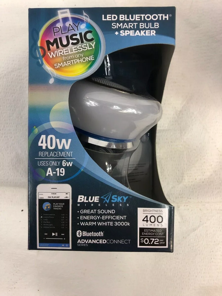 Blue sky led light 2024 bulb and speaker